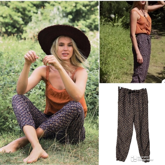 Anthropologie Rhys gem linen joggers - Picture 1 of 10